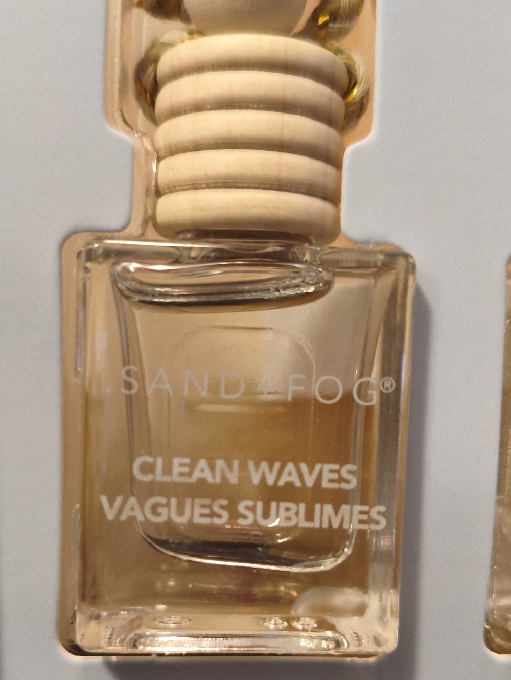 SAND + FOG Clean Waves Hanging Car Air Freshener Hanging Car Diffuser in Clear